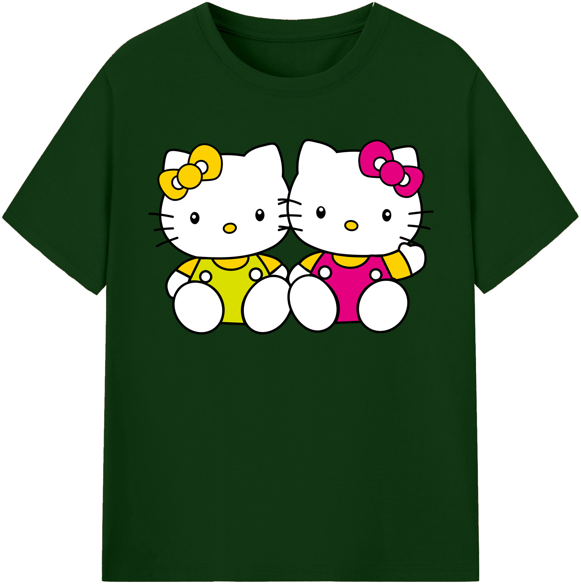 （画像用） Hello Kitty ハローキティ 綿100％半袖Tシャツ（フロントプリント）